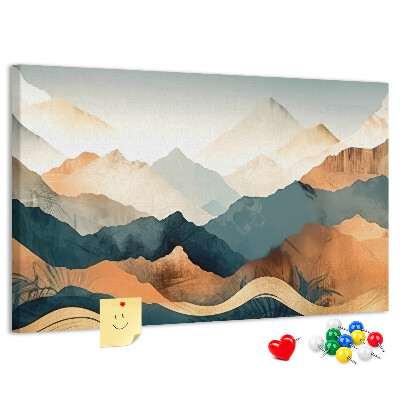 Cork display board Mountains landscape