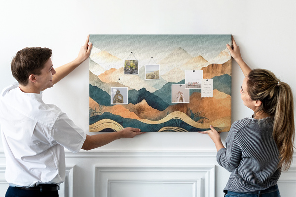 Cork display board Mountains landscape