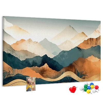 Cork display board Mountains landscape