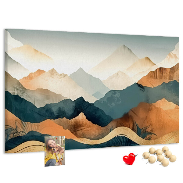 Cork display board Mountains landscape