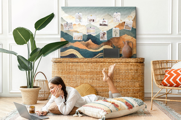 Cork display board Mountains landscape