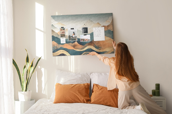 Cork display board Mountains landscape