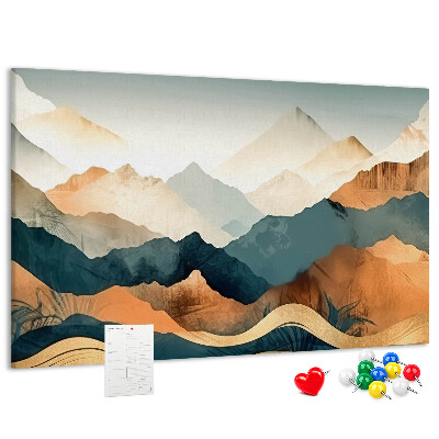 Cork display board Mountains landscape
