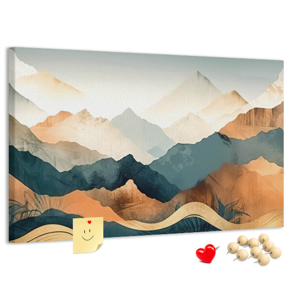 Cork display board Mountains landscape