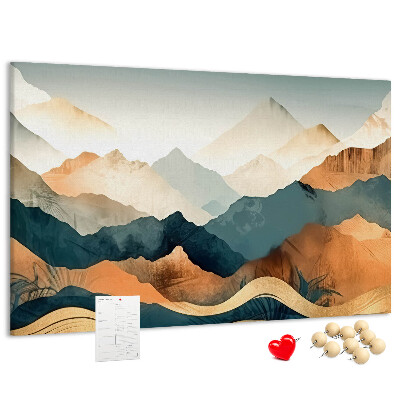 Cork display board Mountains landscape