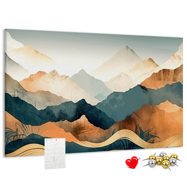 Cork display board Mountains landscape