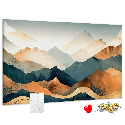 Cork display board Mountains landscape