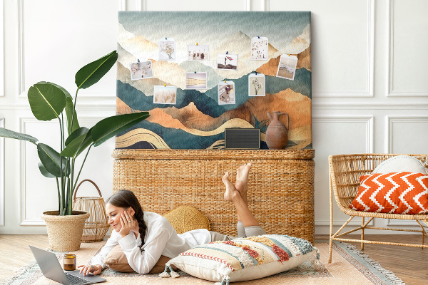 Cork display board Mountains landscape