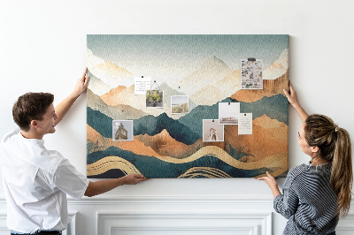Cork display board Mountains landscape
