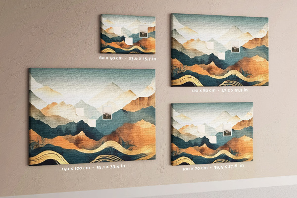 Cork display board Mountains landscape
