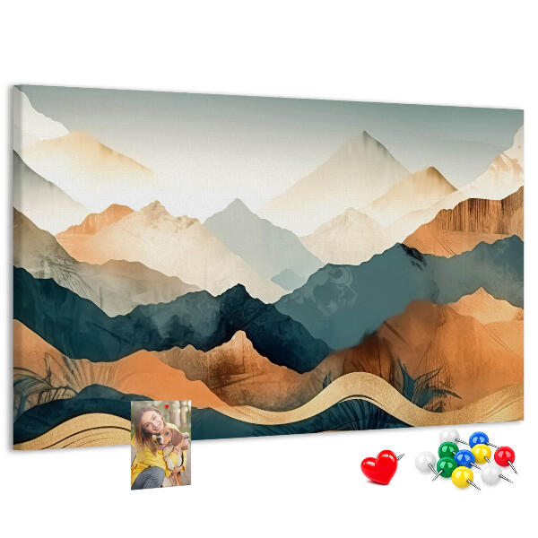 Cork display board Mountains landscape