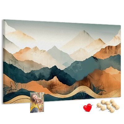 Cork display board Mountains landscape