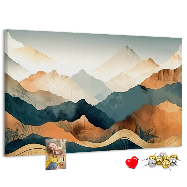Cork display board Mountains landscape