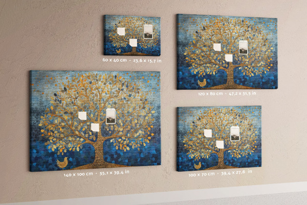 Cork memo board Abstract tree