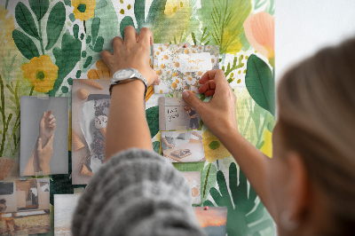 Cork display board Watercolor flowers