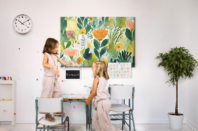 Cork display board Watercolor flowers