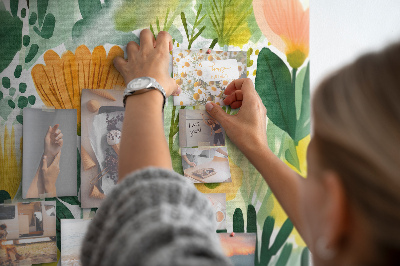 Cork display board Watercolor flowers