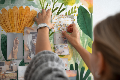 Cork display board Watercolor flowers