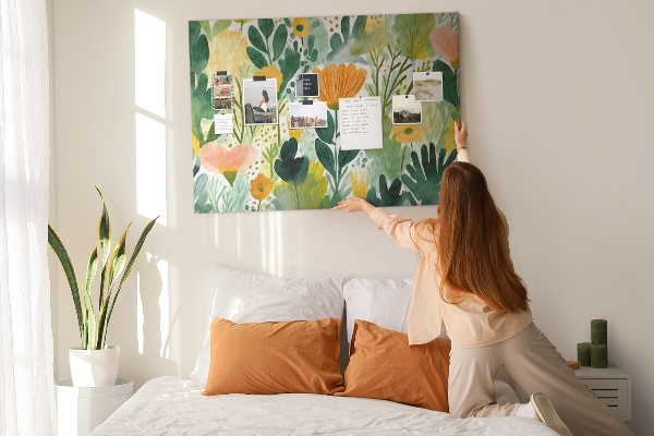 Cork display board Watercolor flowers
