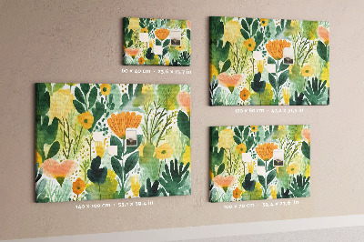 Cork display board Watercolor flowers