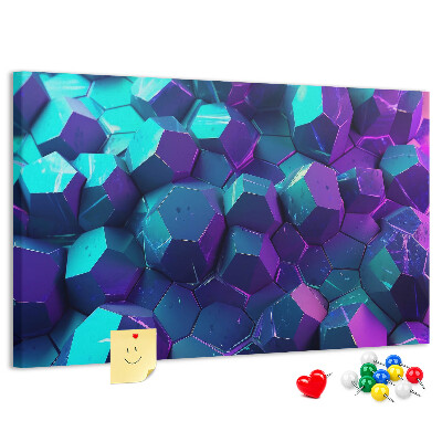 Cork memo board Geometric shapes