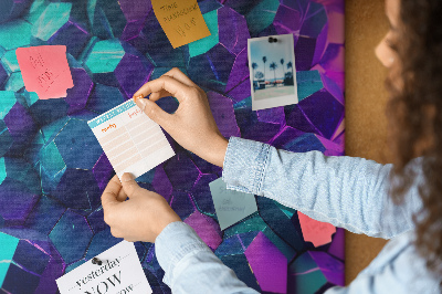 Cork memo board Geometric shapes