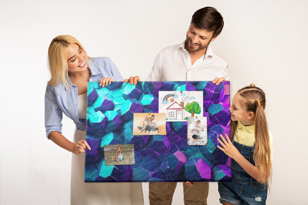 Cork memo board Geometric shapes
