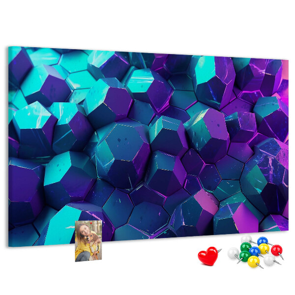 Cork memo board Geometric shapes