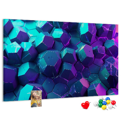 Cork memo board Geometric shapes