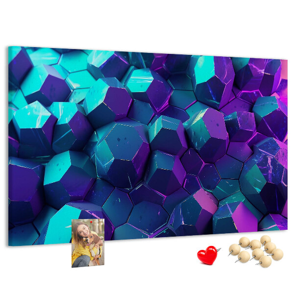 Cork memo board Geometric shapes