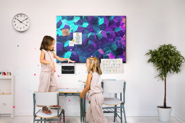 Cork memo board Geometric shapes