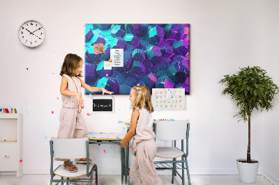 Cork memo board Geometric shapes