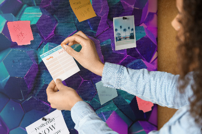 Cork memo board Geometric shapes