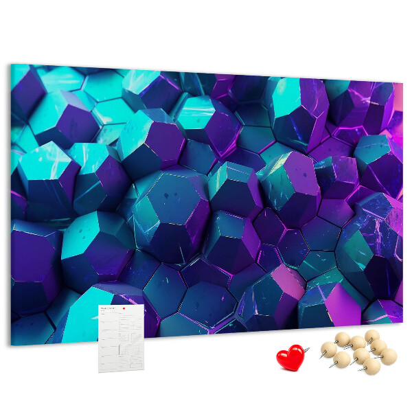 Cork memo board Geometric shapes