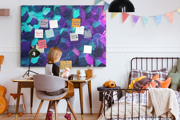 Cork memo board Geometric shapes