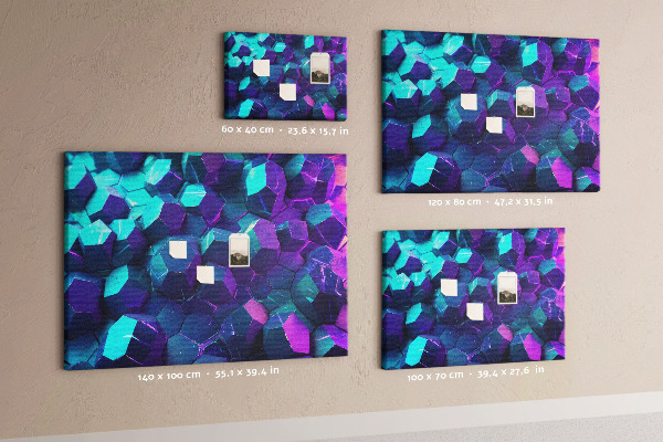 Cork memo board Geometric shapes
