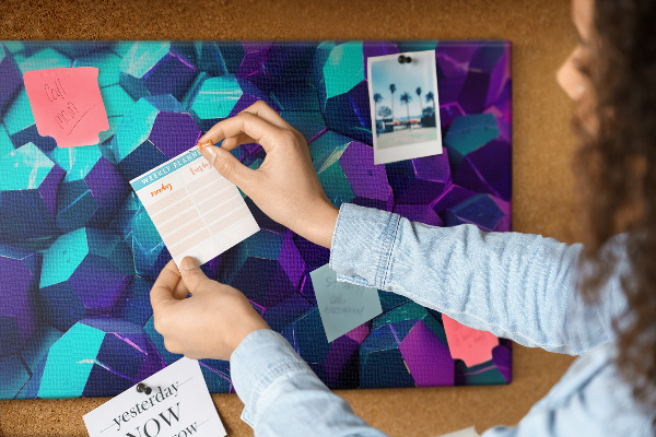 Cork memo board Geometric shapes