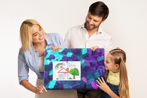 Cork memo board Geometric shapes