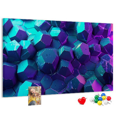 Cork memo board Geometric shapes