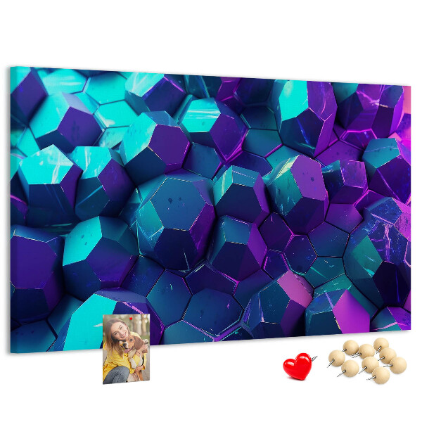Cork memo board Geometric shapes