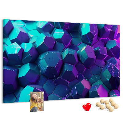 Cork memo board Geometric shapes