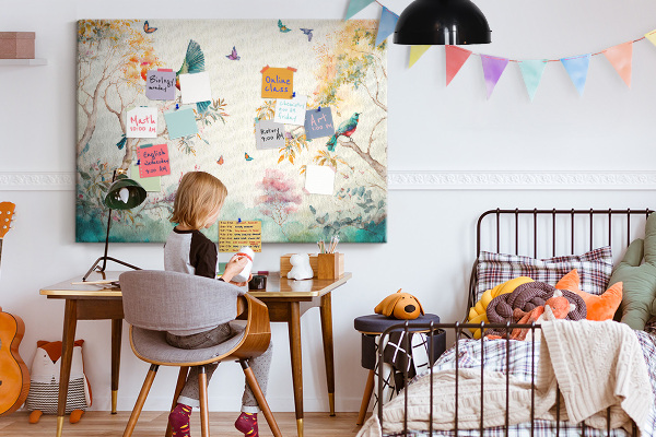 Cork board Flowers birds nature