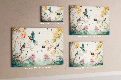 Cork board Flowers birds nature