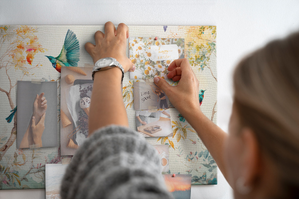 Cork board Flowers birds nature