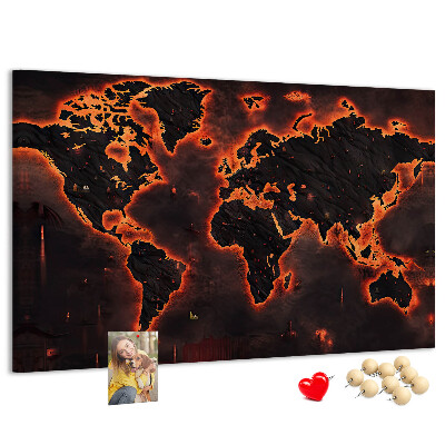 Cork board World map