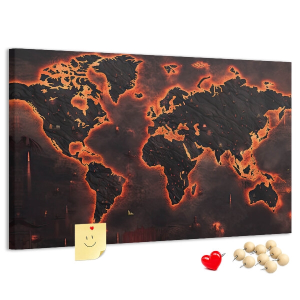 Cork board World map