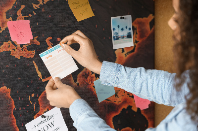 Cork board World map