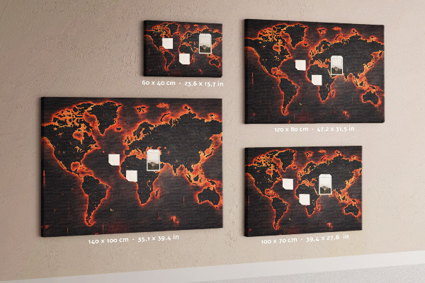 Cork board World map
