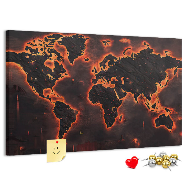 Cork board World map