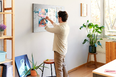 Cork display board Water world map